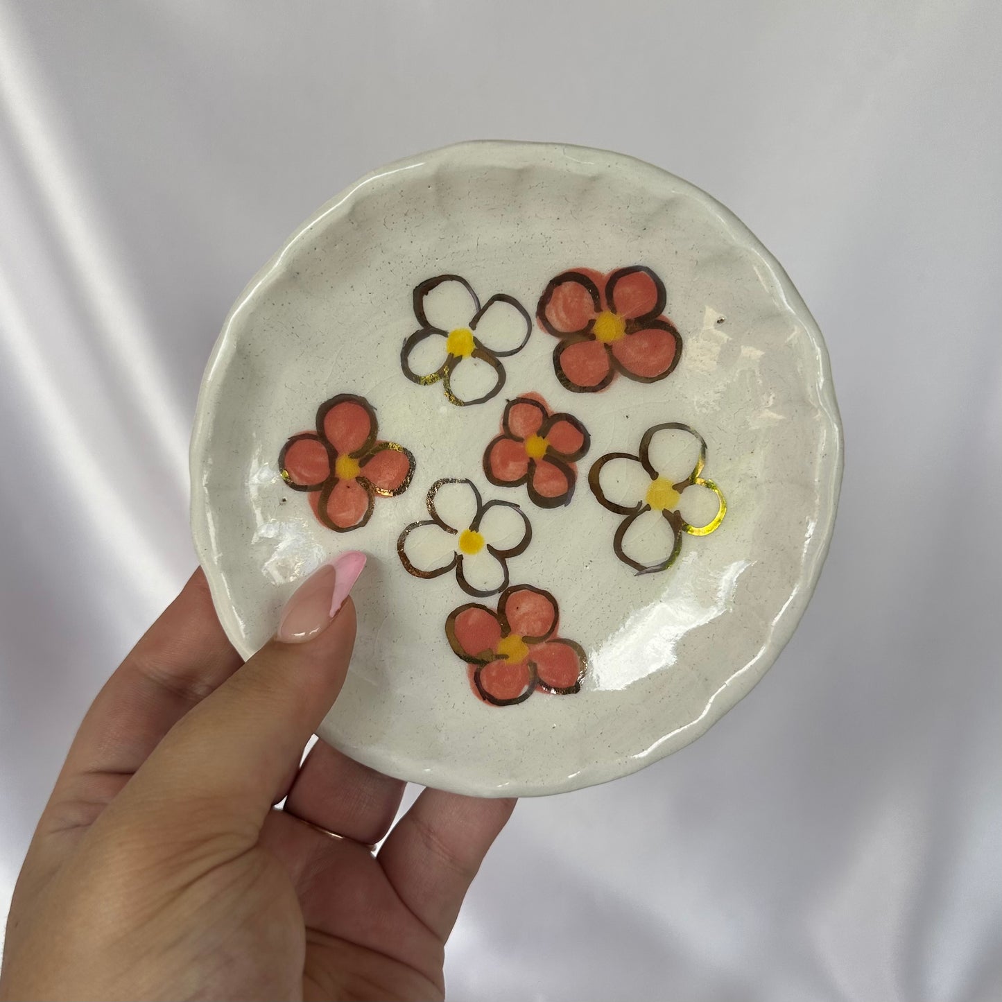 Flower ceramic bowl