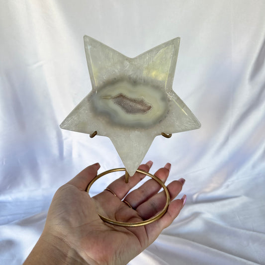 Agate star on stand #426