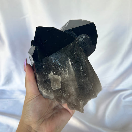 Smoky quartz cluster