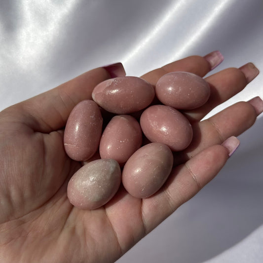 Pink opal tumbles