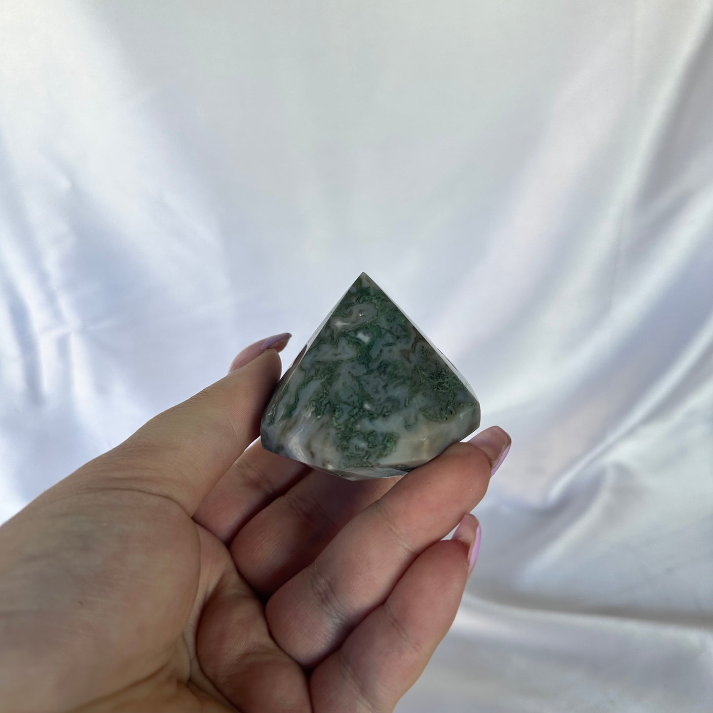 Moss agate diamond #231