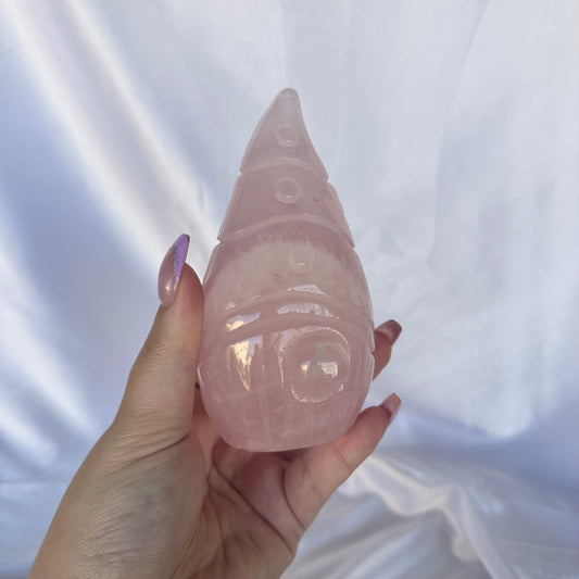 Rose quartz large gnome