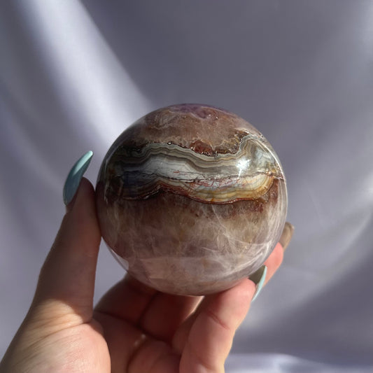 Amethyst agate sphere #111