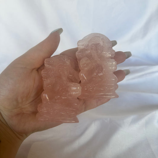 Rose quartz Ganesha