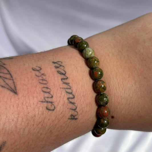 Unakite bracelet
