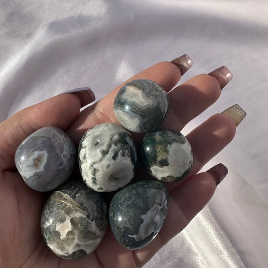 Moss Agate Tumbles