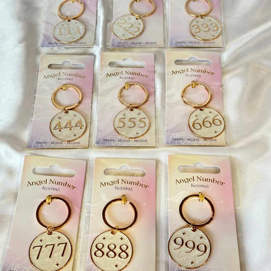 Angel number keyrings
