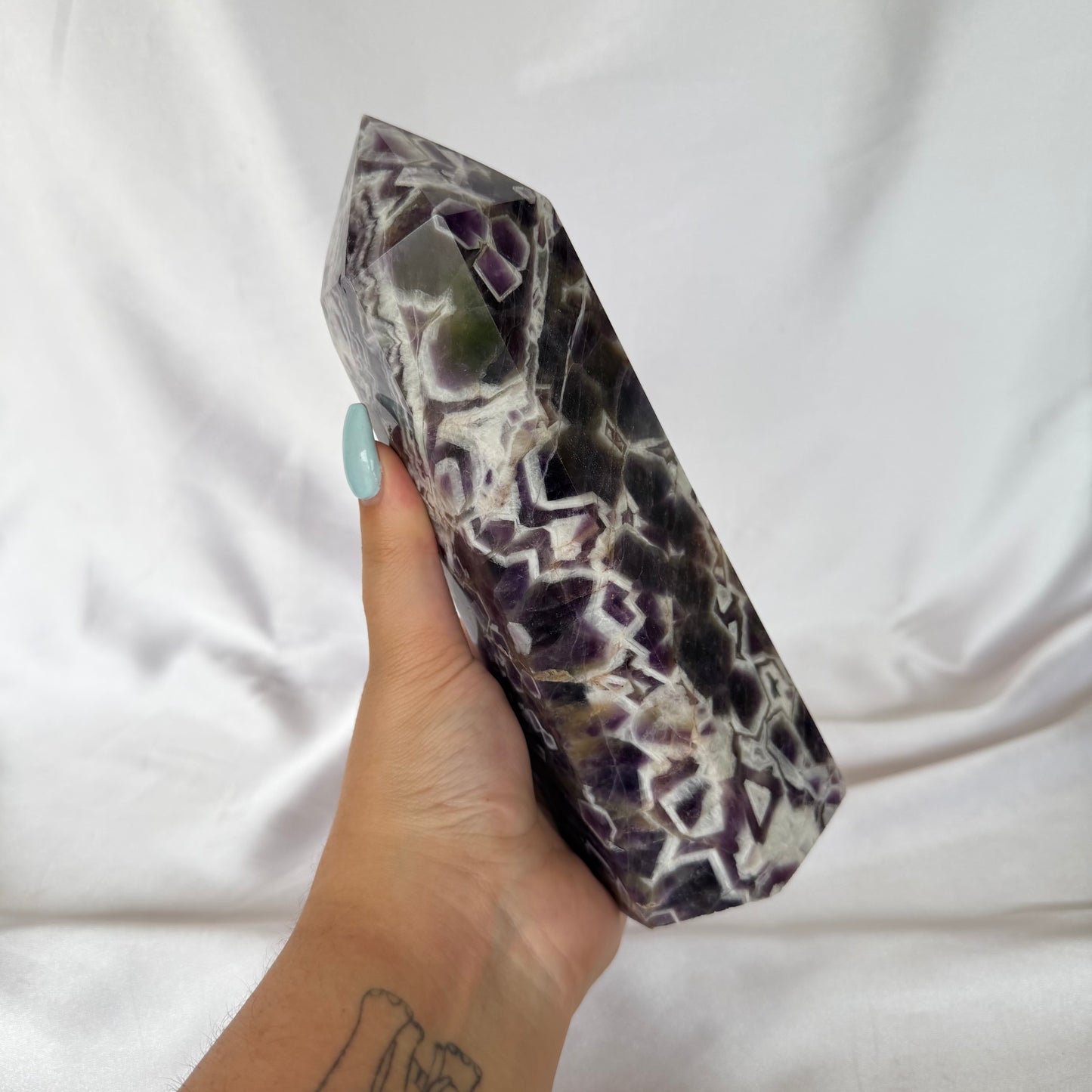 Chevron amethyst tower