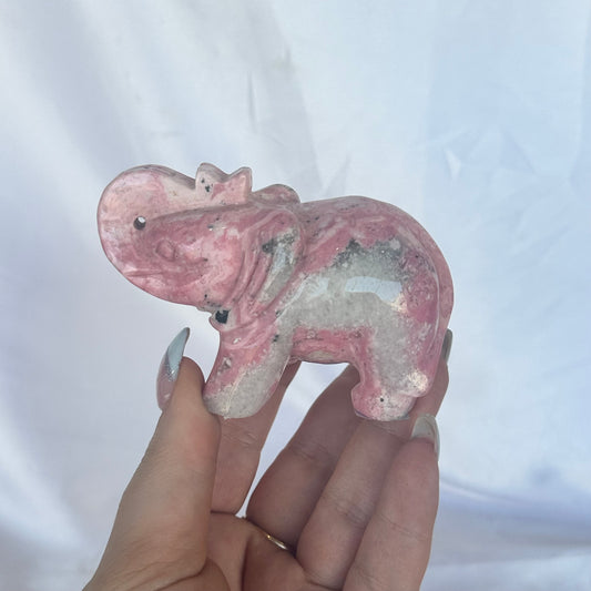 Peruvian rhodonite elephant #200