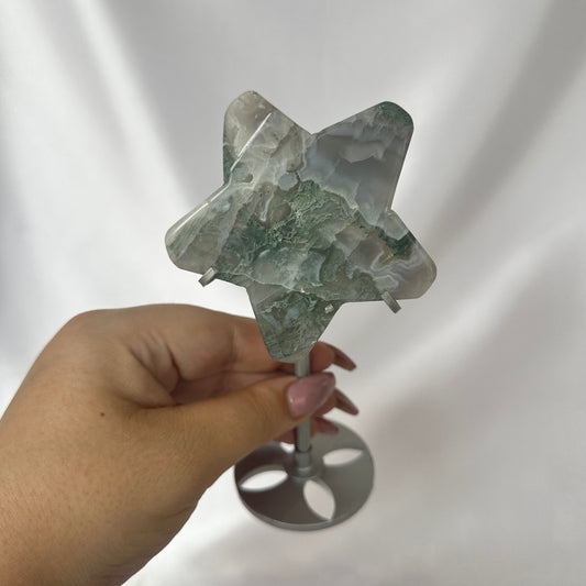 Moss agate star #11