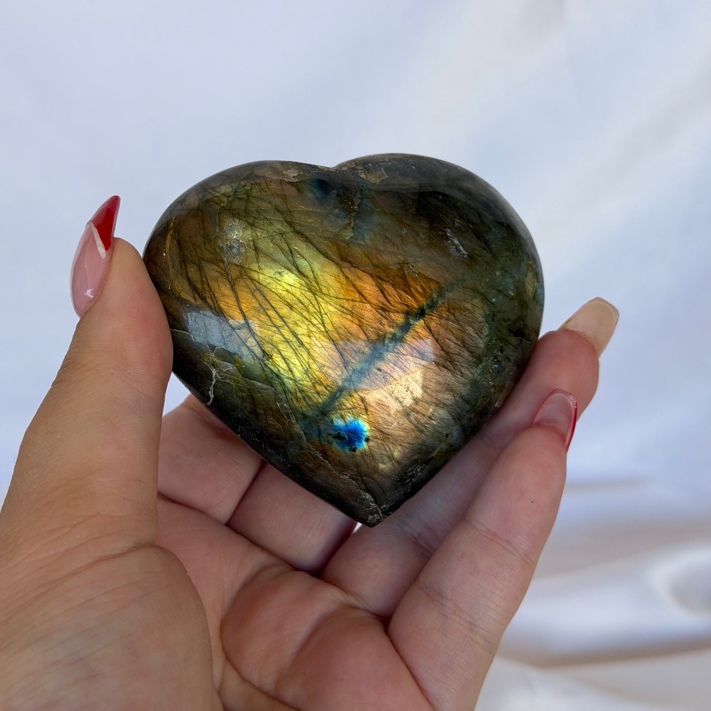Labradorite heart #145