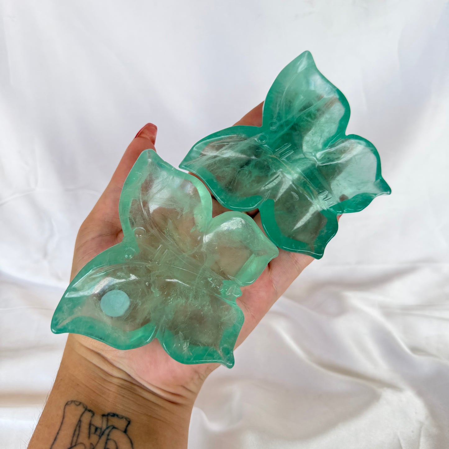 Green Fluorite butterfly bowl