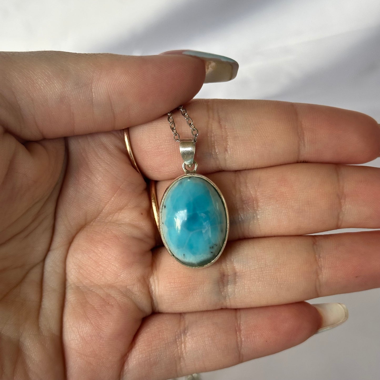 S925 Larimar pendant #412