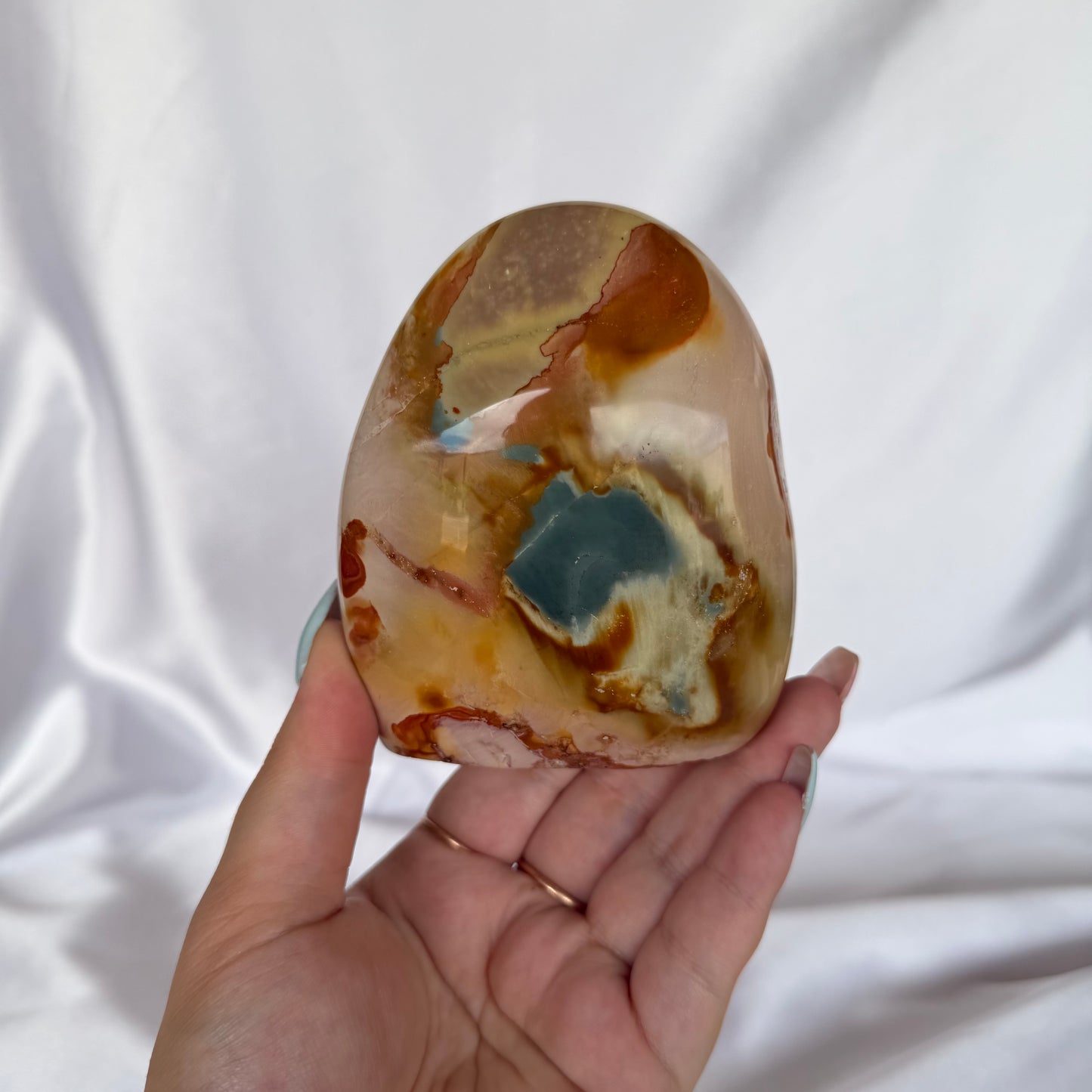 Pink, purple & yellow pastel polychrome jasper freeforms