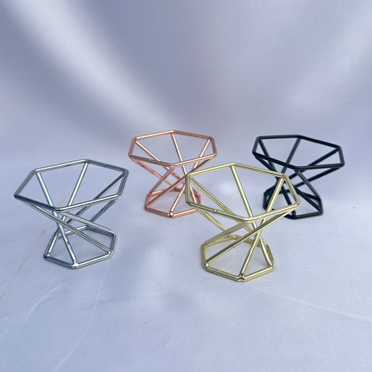 Assorted prism sphere stands