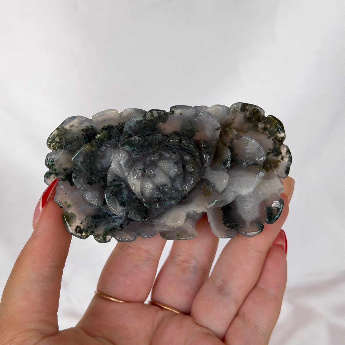 Moss agate flower