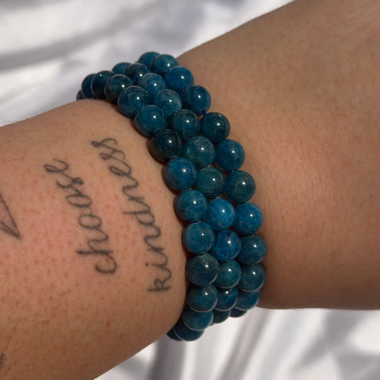 Blue apatite bracelet