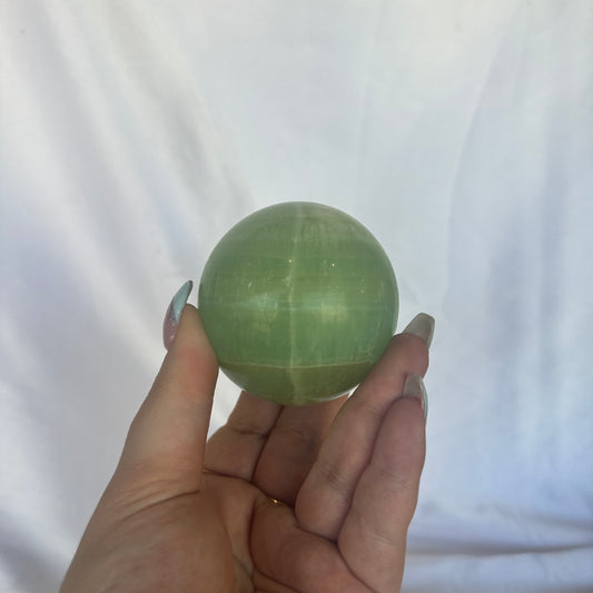 Pistachio calcite sphere #55
