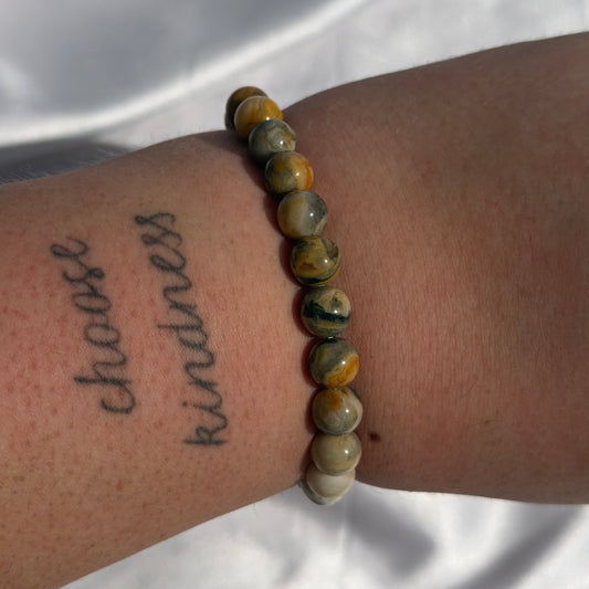Crazy lace agate bracelet