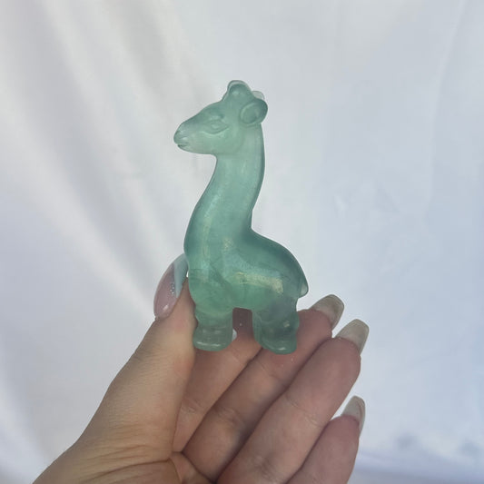 Green fluorite giraffe