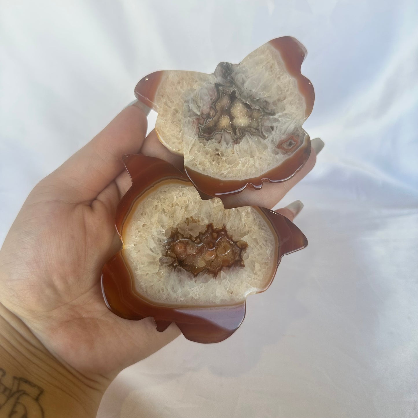 Carnelian druzy butterfly