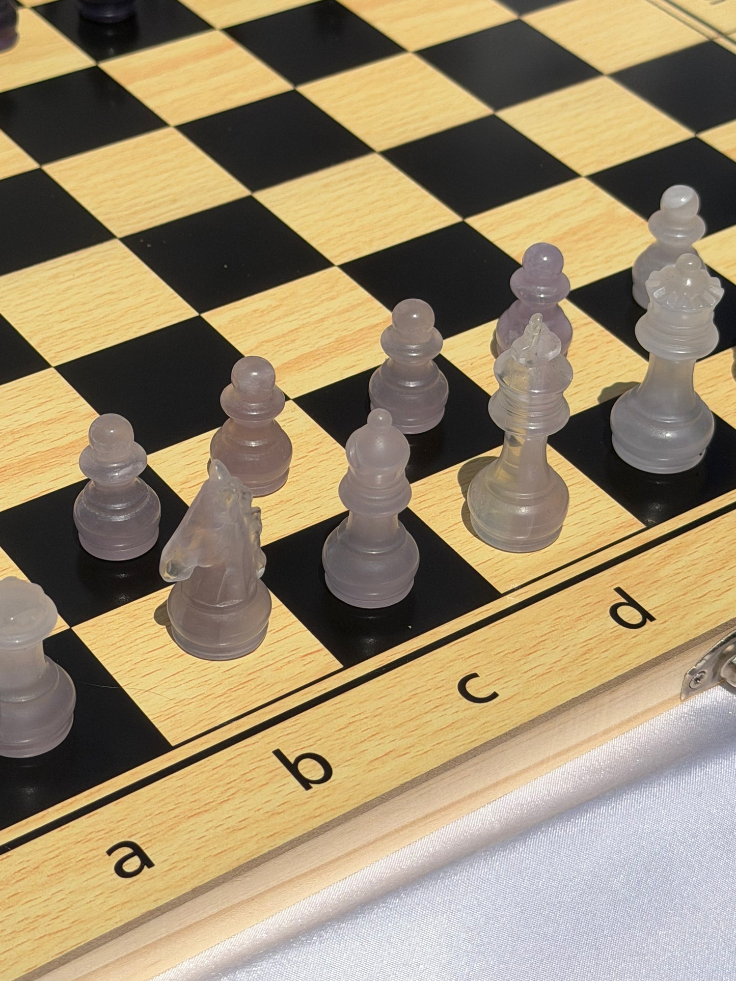 Fluorite chess board set