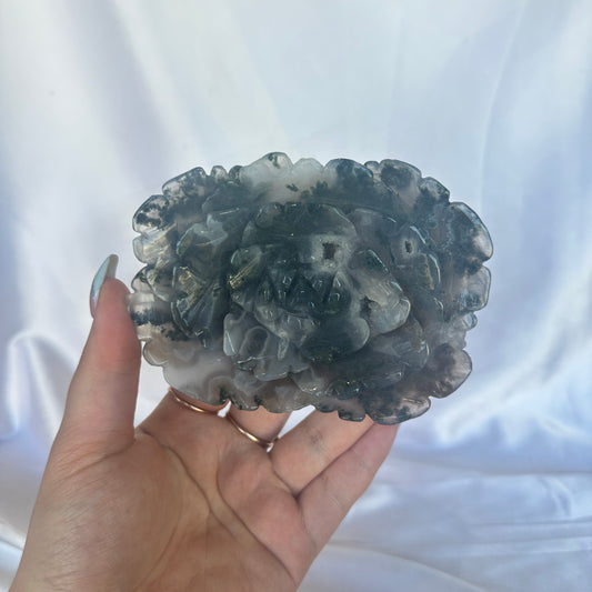 Moss agate flower #316