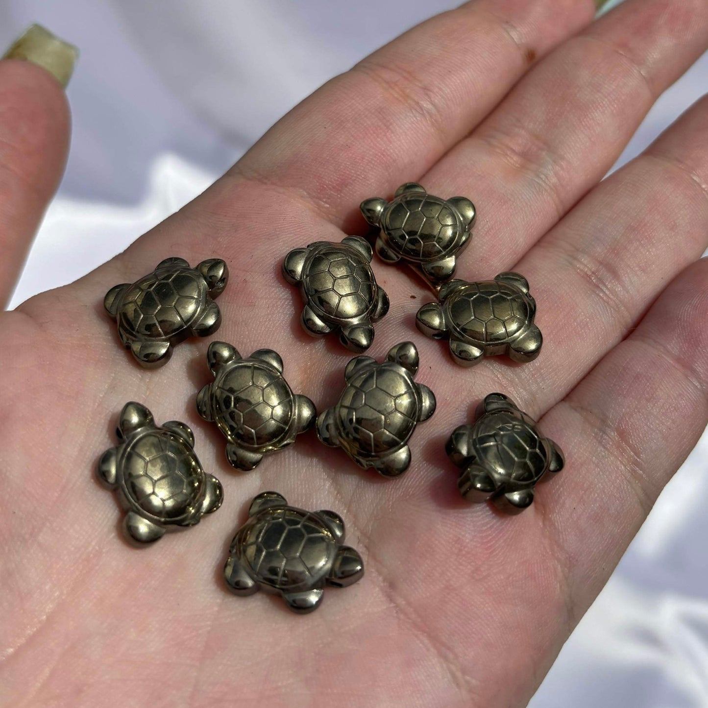 Mini pyrite turtles