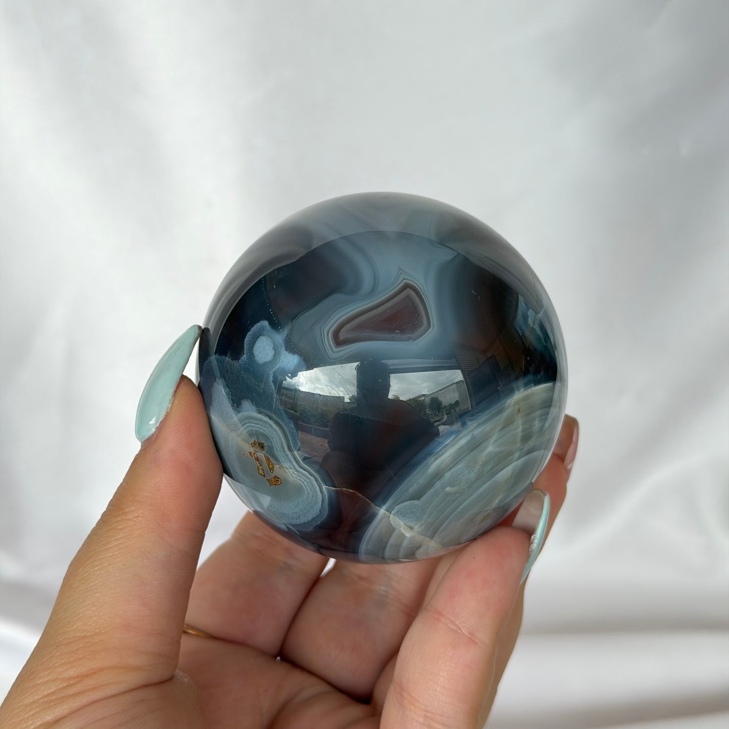 Mozambique agate sphere #116