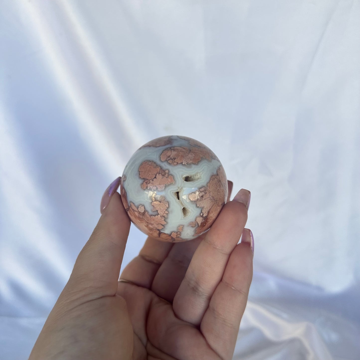 Petal agate sphere #50