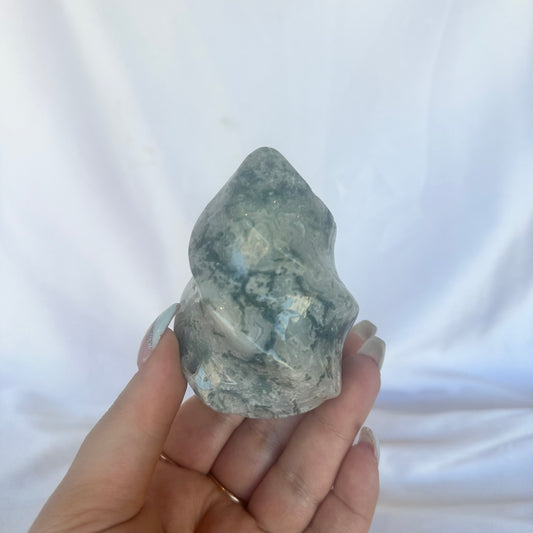 Moss agate flame #109