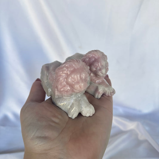 Pink opal lion