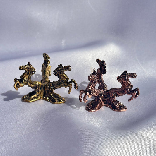 Assorted horse carousel sphere stands
