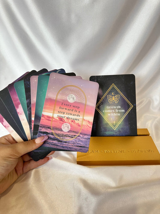 Ethereal affirmation deck & stand