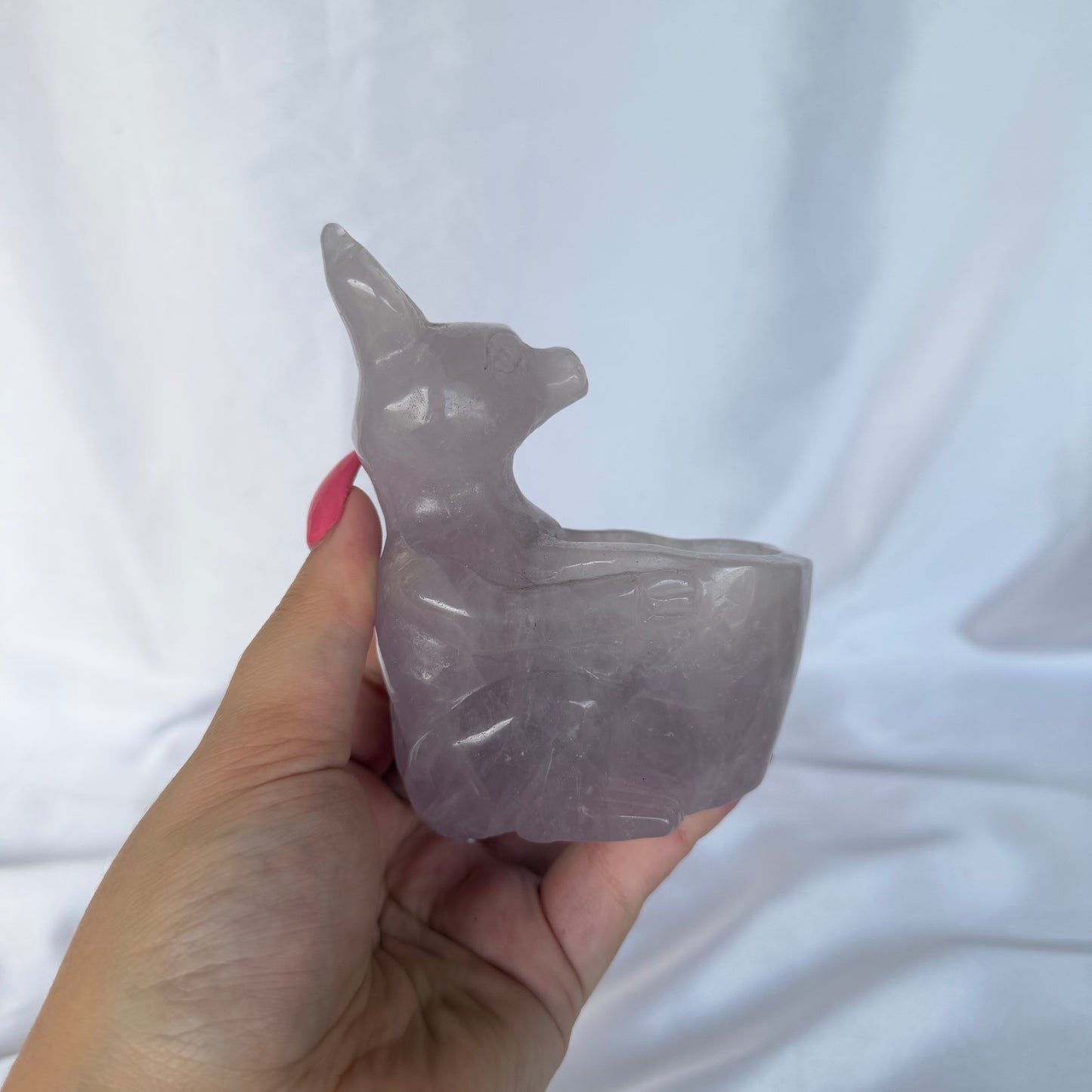 Rose quartz kangaroo