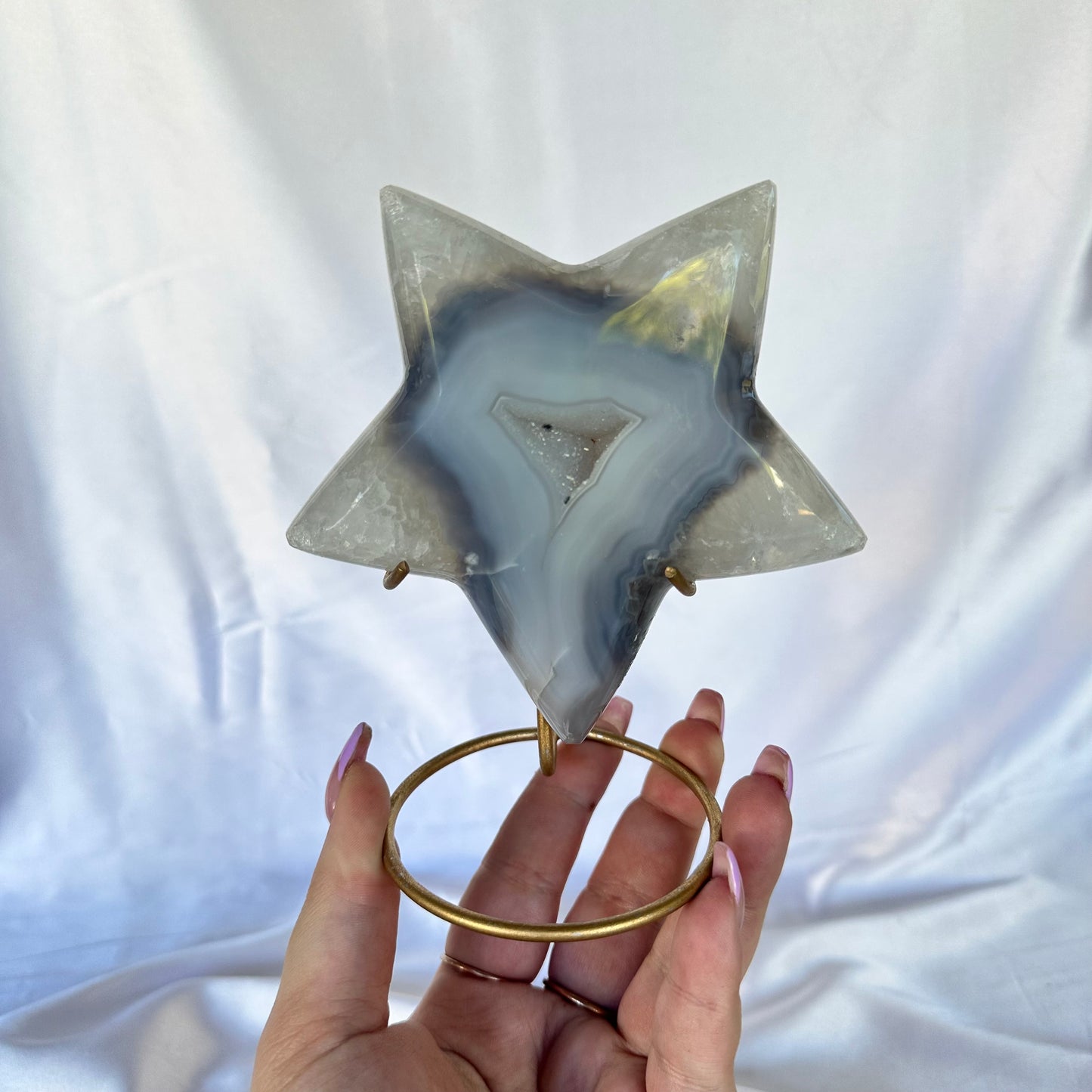 Agate star on stand #315
