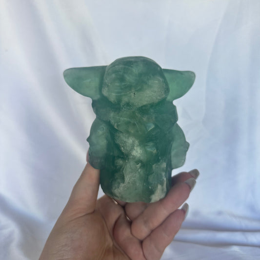 Green fluorite yoda