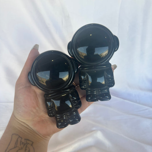 Rainbow obsidian astronaut