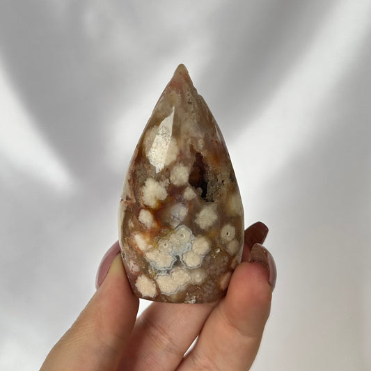Flower agate freeform #245