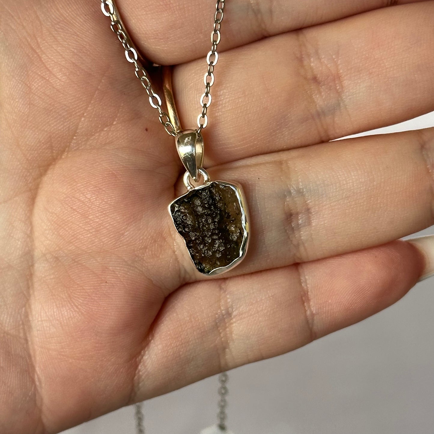 S925 Moldavite pendant (C)