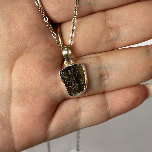 S925 Moldavite pendant (C)